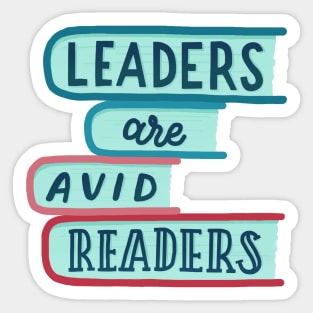 Leaders are avid readers Sticker